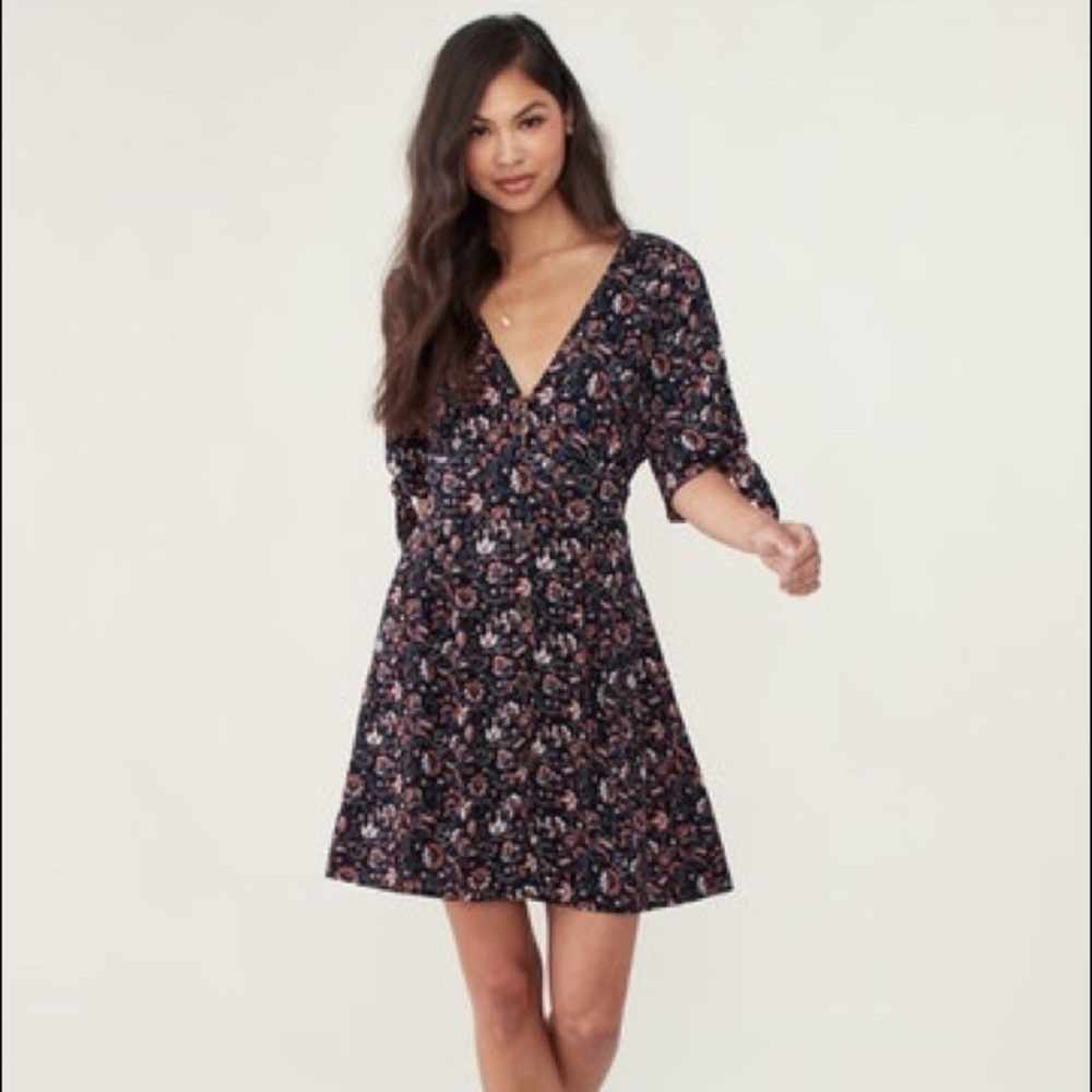 Sanctuary Modern Love Button Front Floral Dress